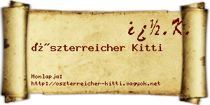 Öszterreicher Kitti névjegykártya
