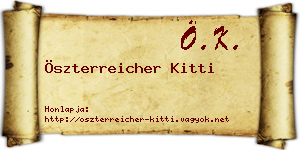 Öszterreicher Kitti névjegykártya